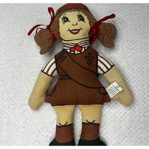 Vintage Girl Scout Brownie Rag Doll Collectible Toy USA Made 10 Inches‎